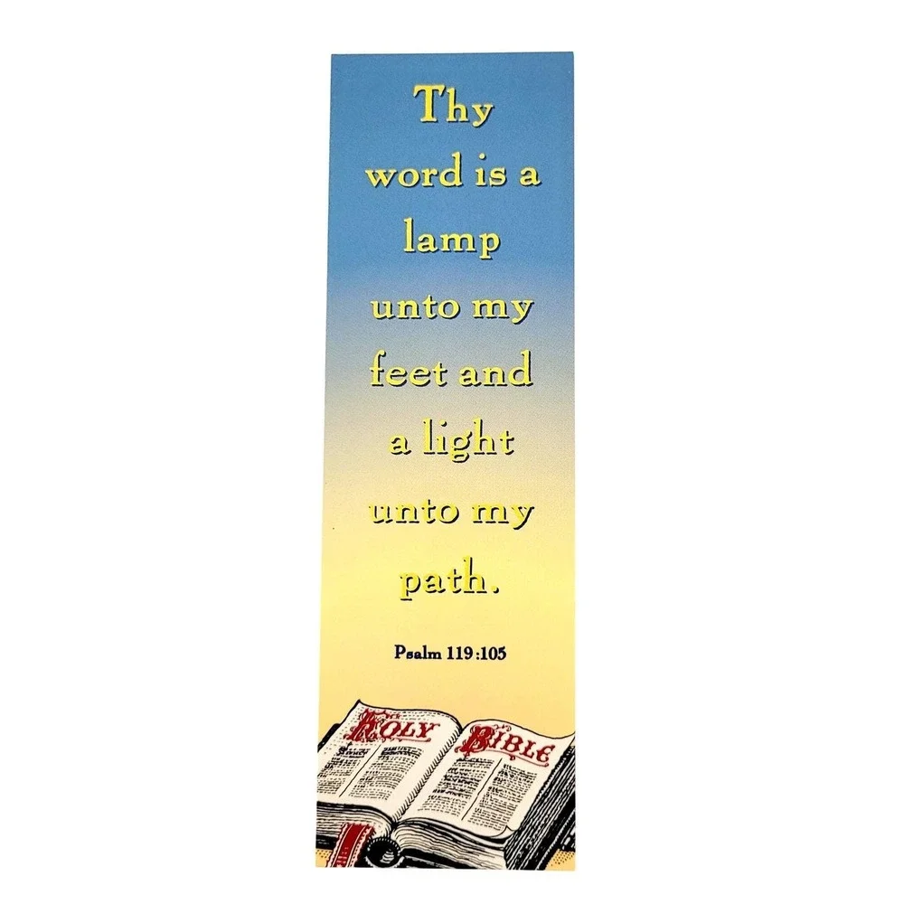 Vintage 90s Psalm 119 bookmark Paperboard Thomas Nelson 577